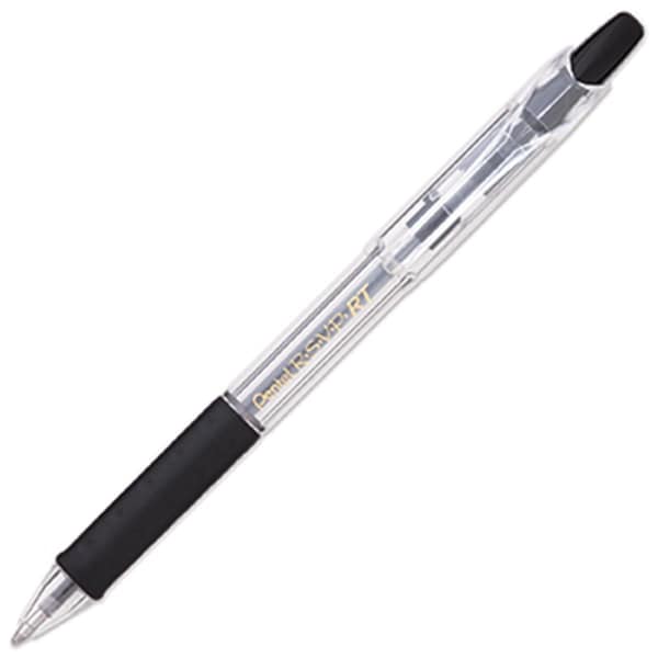 Inkinjection Pentel R S V P Rt Black Retractable Ball Point Pen Medium IN3493104 - main